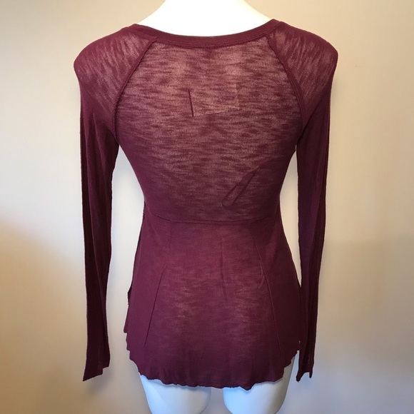Free People Burnout Knit Thermal Top XS - Picture 4 of 7